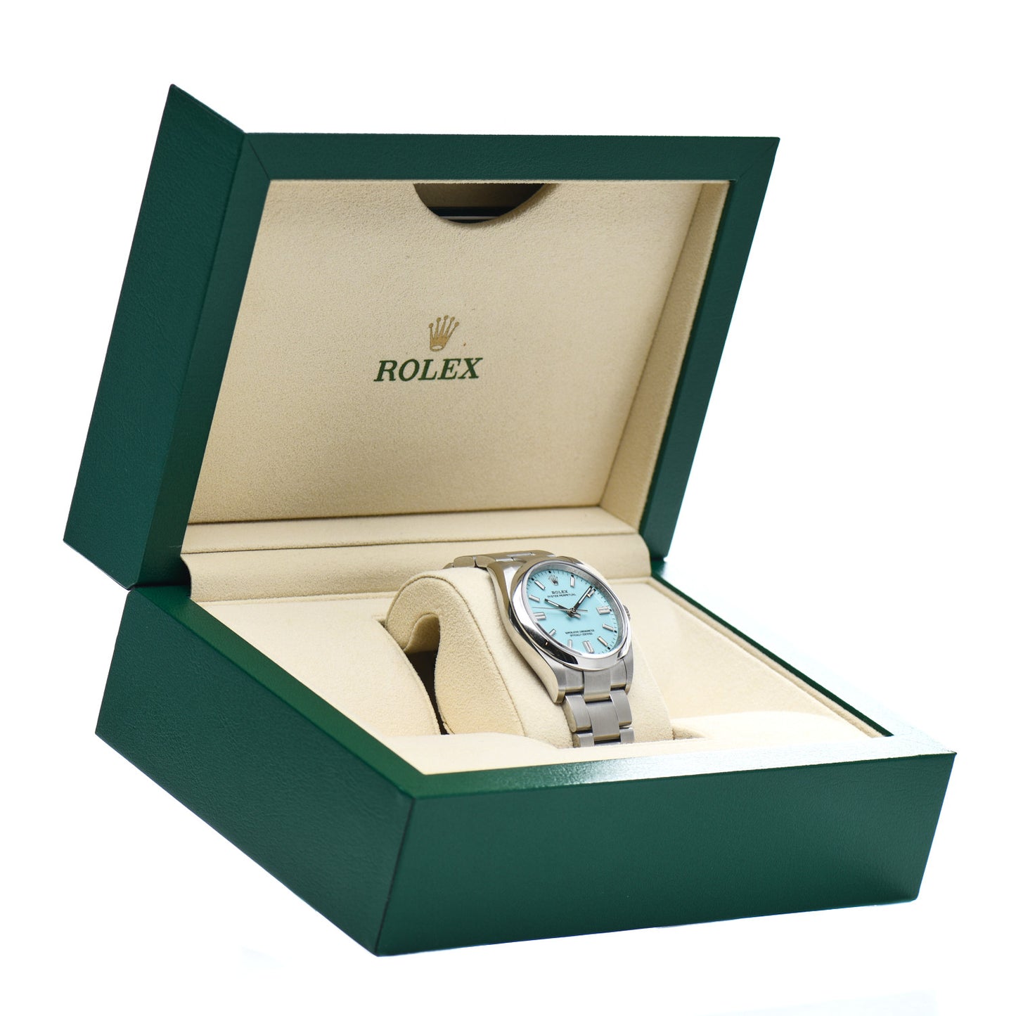 Stainless Steel 36mm Oyster Perpetual Watch Turquoise 126000
