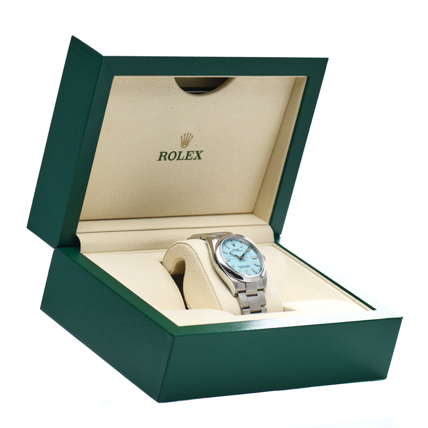 Rolex Stainless Steel 36mm Oyster Perpetual Watch Turquoise 126000 5 of 5