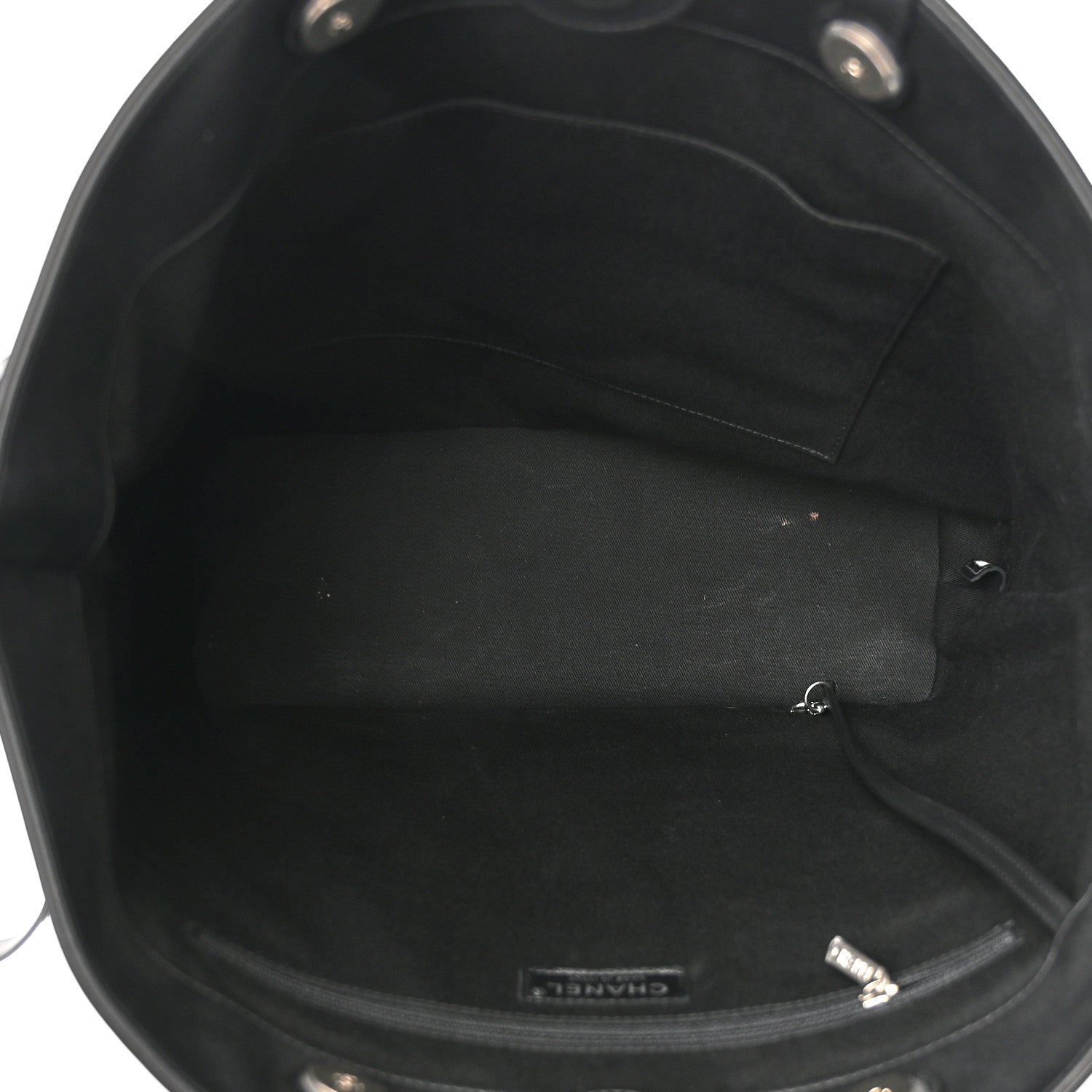 Chanel Grained Calfskin Large Coco Eyelets Shopping Tote Black 5 of 19