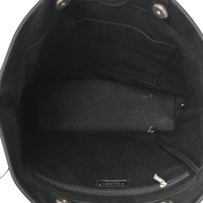 Chanel Grained Calfskin Large Coco Eyelets Shopping Tote Black 5 of 19