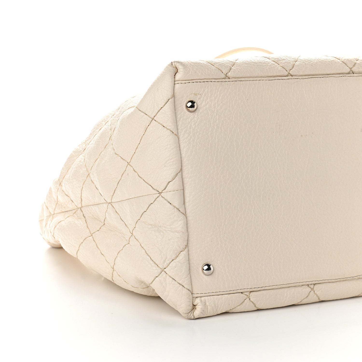 Chanel Glazed Calfskin On The Road Drawstring Tote Ivory 7 of 8