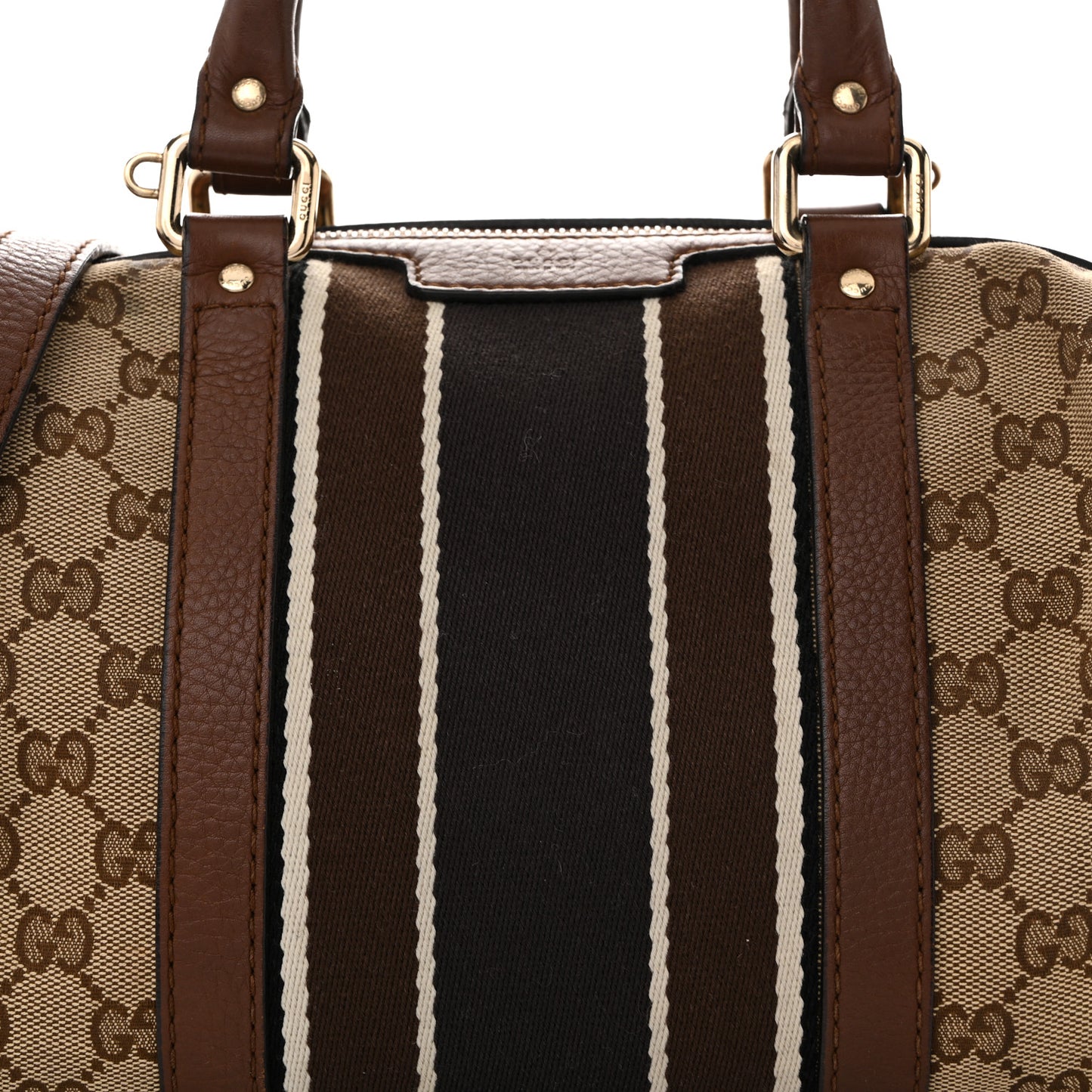 Monogram Vintage Web Small Boston Brown