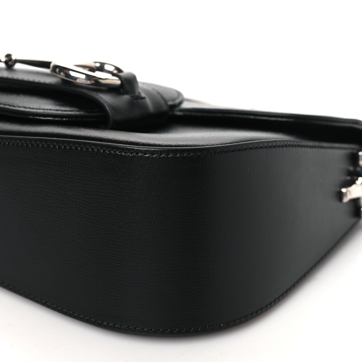 Gucci Demetra Small Horsebit 1955 Asymmetric Shoulder Bag Black 10 of 10
