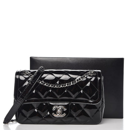 Chanel Patent Quilted Small Coco Shine Flap Black 9 of 9