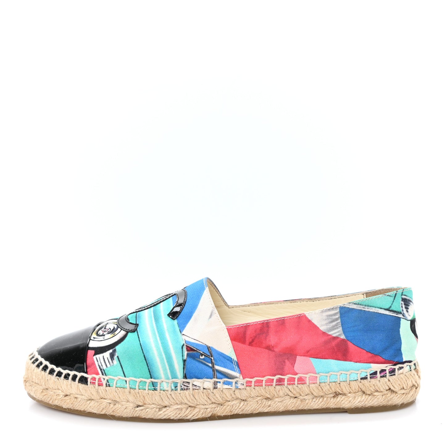 Fabric Patent CC Espadrilles 40 Multicolor Black