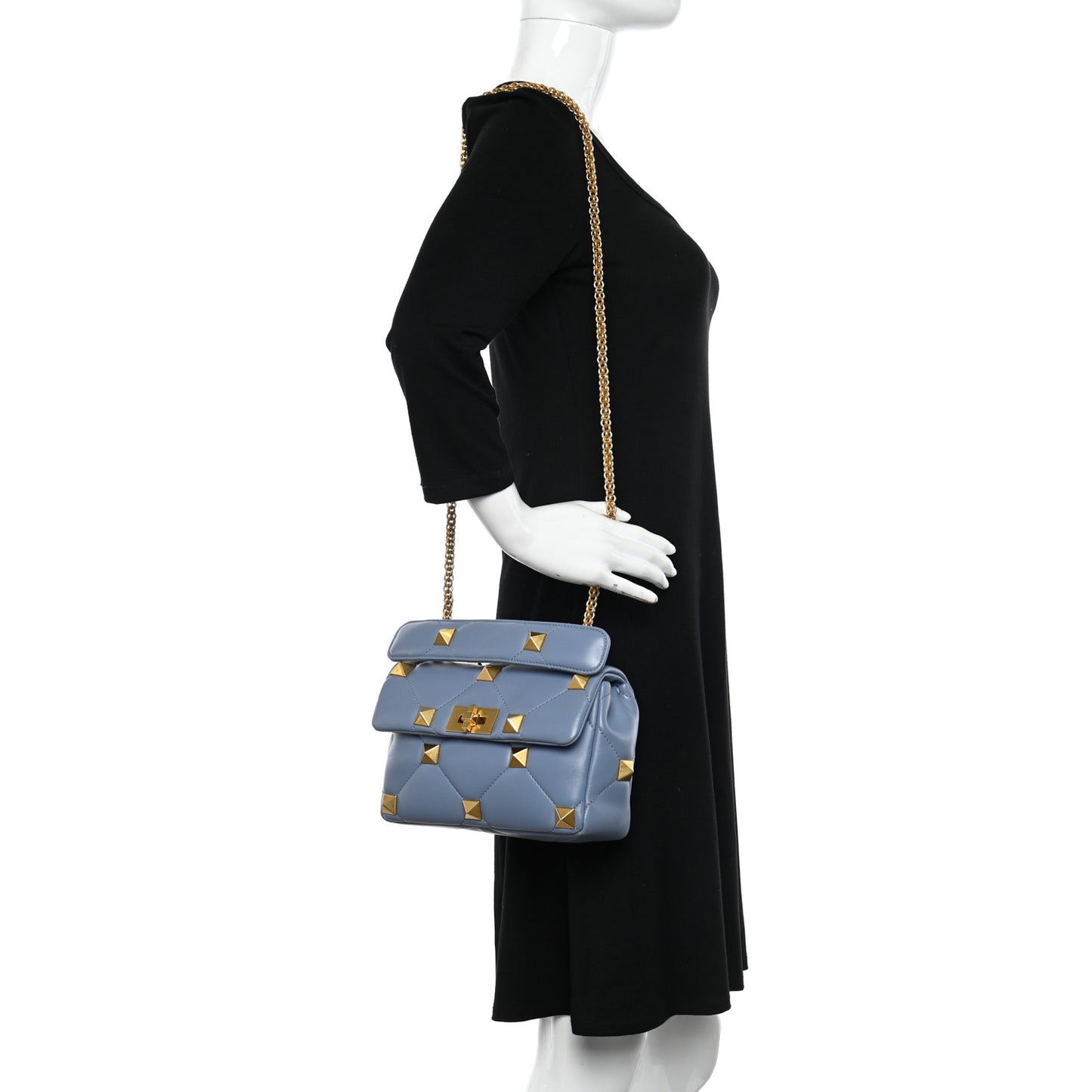 Nappa Medium Roman Stud Shoulder Bag Niagara