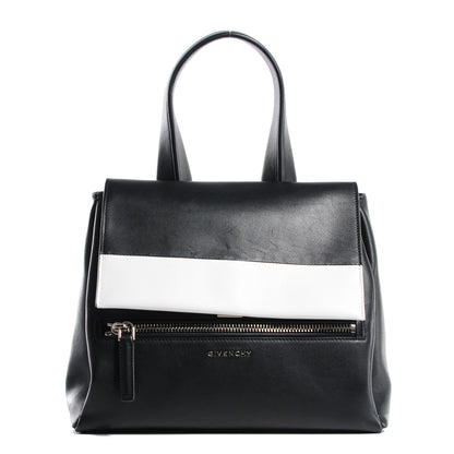 Givenchy Calfskin Medium Bi-Color Pandora Pure Flap Bag Black White 1 of 9
