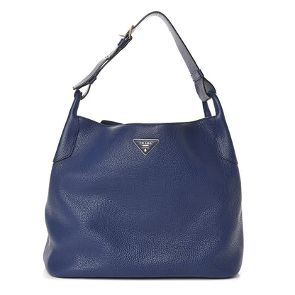 Prada Vitello Daino Shoulder Bag Inchiostro 1 of 10
