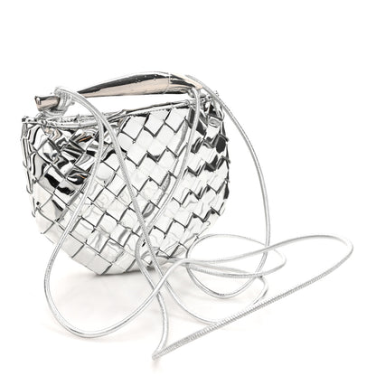 Bottega Veneta Mirror Laminated Nappa Intrecciato Sardine Bag Silver Silver 2 of 8