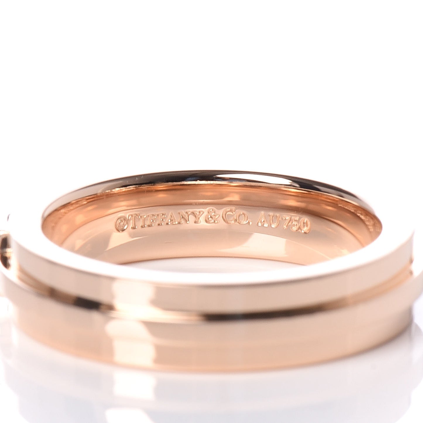 18K Rose Gold T Two Narrow Ring 52 6