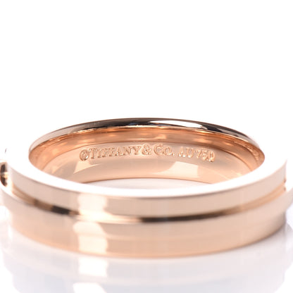 Tiffany 18K Rose Gold T Two Narrow Ring 52 6 4 of 4