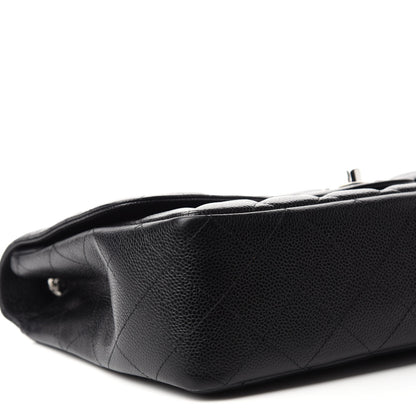 Chanel Caviar Quilted Jumbo Single Flap Black 6 of 11