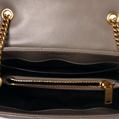 Saint Laurent Calfskin Y Quilted Monogram Small Loulou Chain Satchel Taupe 4 of 6