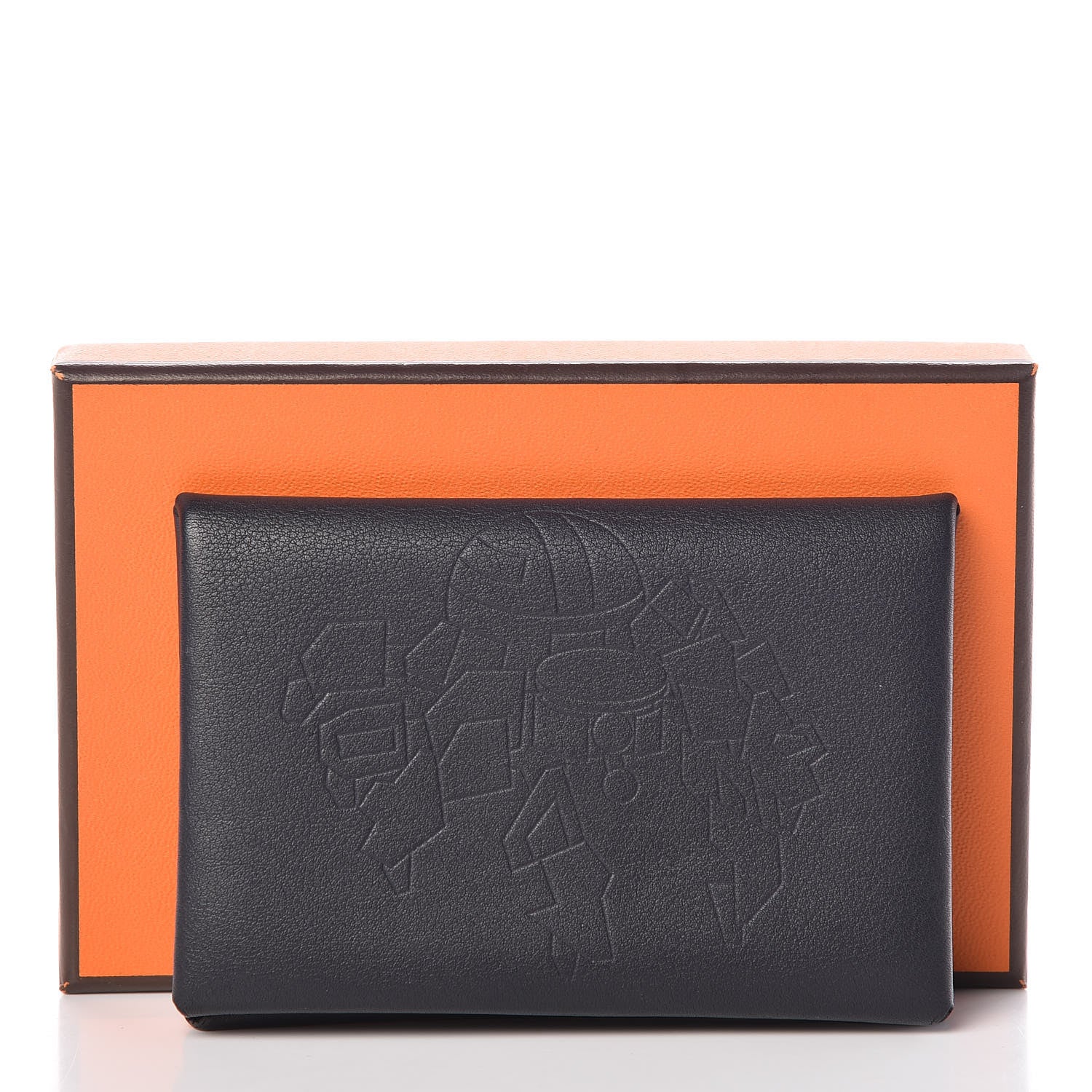 Hermes Evercolor Calvi Robot Card Case Bleu Indigo 7 of 7