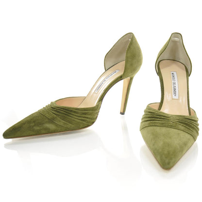 FASHIONPHILE MANOLOBLAHNIKSuedePumps38.5Green 1 of 7