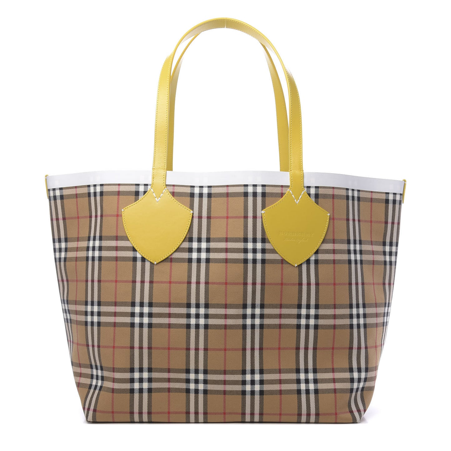 Vintage Check Large The Giant Reversible Tote Yellow