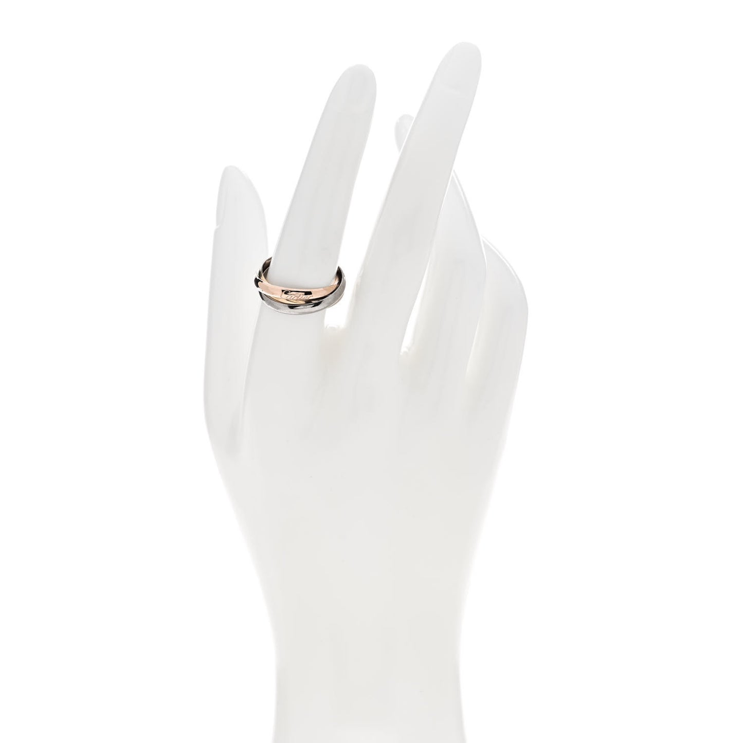 18K Pink Yellow White Gold Small Trinity Ring 56 7.5