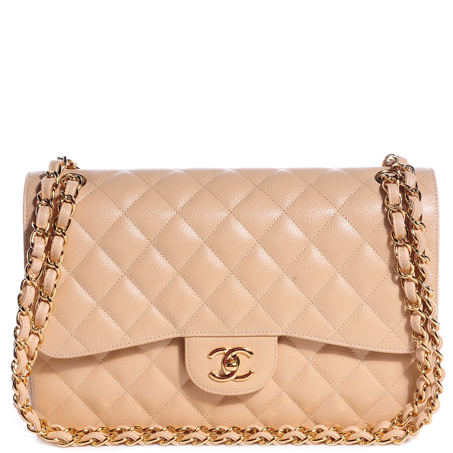 Chanel Caviar Jumbo Double Flap Beige Clair 1 of 9