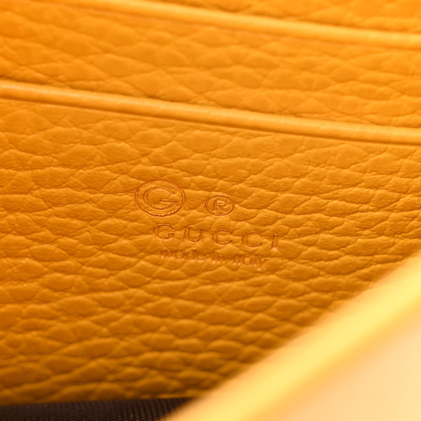 Dollar Calfskin Interlocking G Chain Wallet New Buttercup