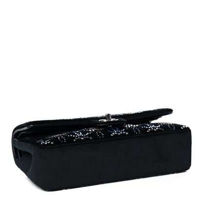 Chanel Velvet Crystal Medium Double Flap Black 4 of 12