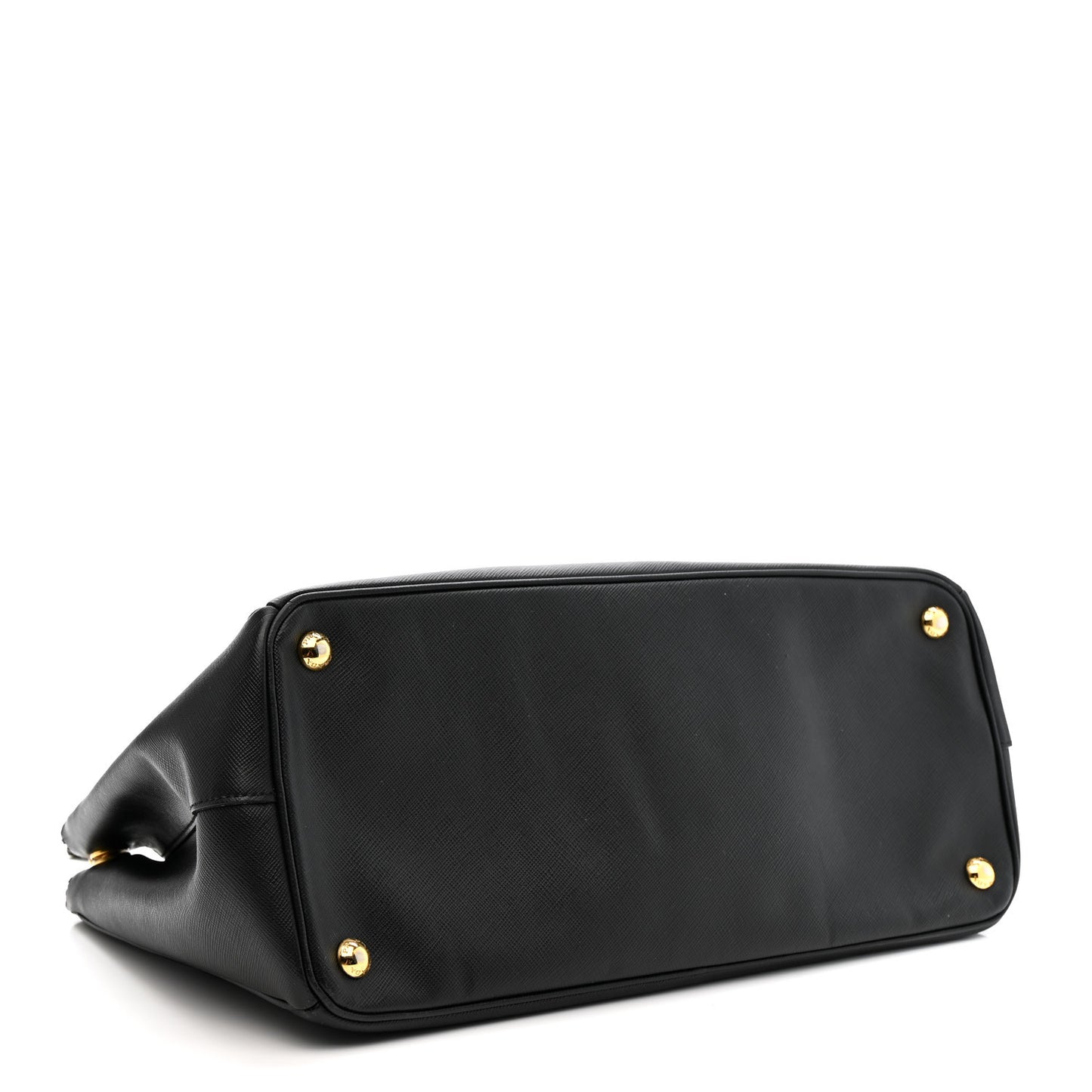 Saffiano Lux Medium Double Zip Black