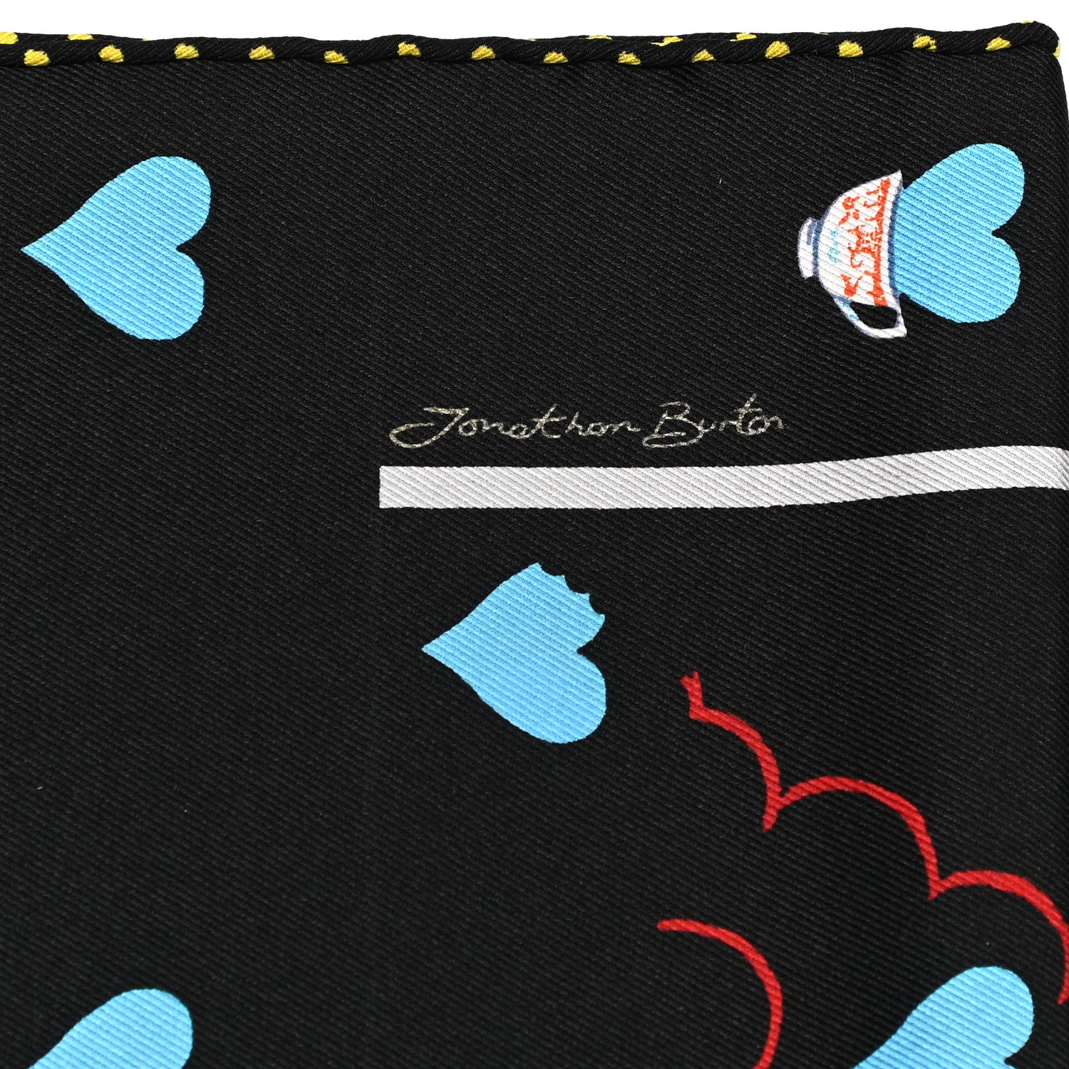 Hermes Silk Tea Time Scarf 70 Black 6 of 6