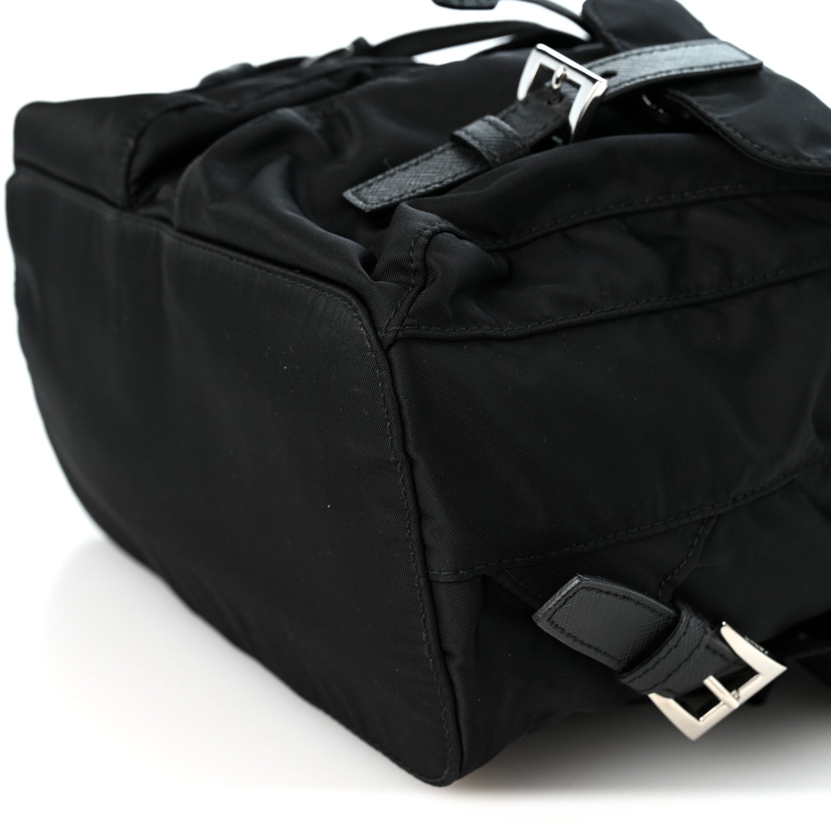 Prada Re-Nylon Vela Saffiano Small Backpack Black 9 of 9