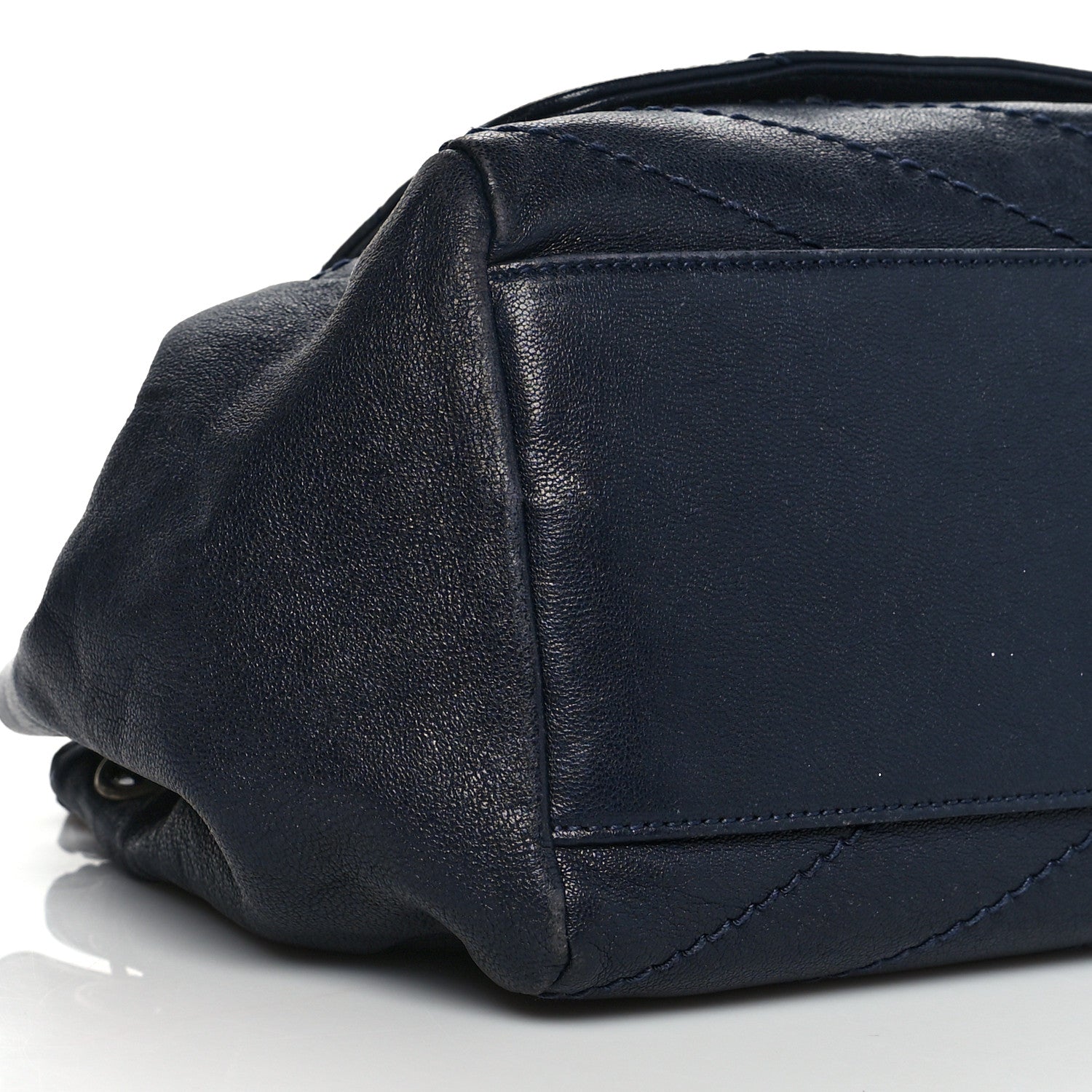 Saint Laurent Vintage Lambskin Chevron Monogram Small Nolita Blue 8 of 9