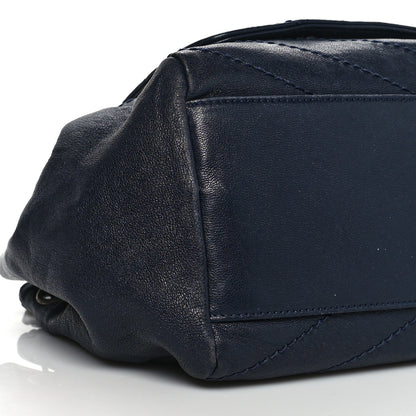 Saint Laurent Vintage Lambskin Chevron Monogram Small Nolita Blue 8 of 9