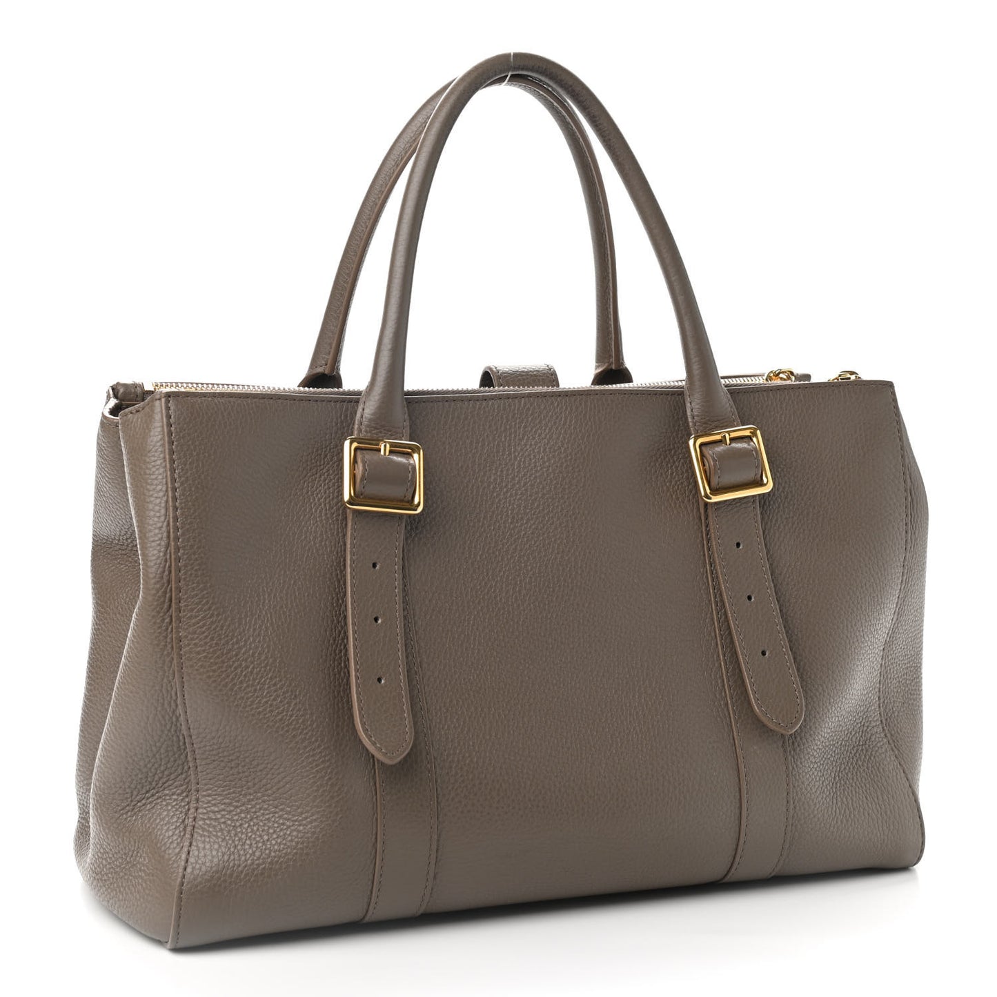 Classic Grain Calfskin Bayswater Double Zip Tote Clay