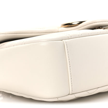 Gucci Lambskin Matelasse Medium GG Marmont Shoulder Bag White 9 of 10