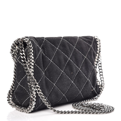 Stella McCartney Shaggy Deer Quilted Mini Falabella Black 3 of 9
