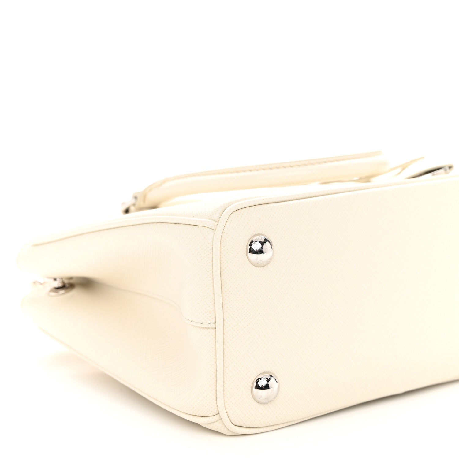 Prada Saffiano Lux Micro Galleria Shoulder Bag Talco 9 of 11