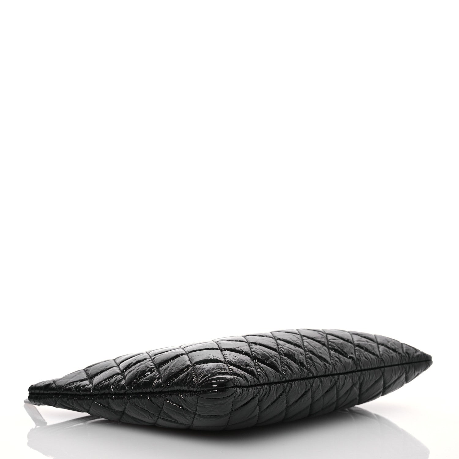 Chanel Patent Calfskin Quilted Medium Boy Cosmetic Case Black 4 of 15
