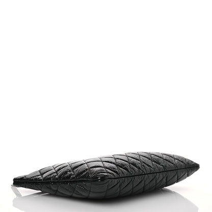 Chanel Patent Calfskin Quilted Medium Boy Cosmetic Case Black 4 of 15