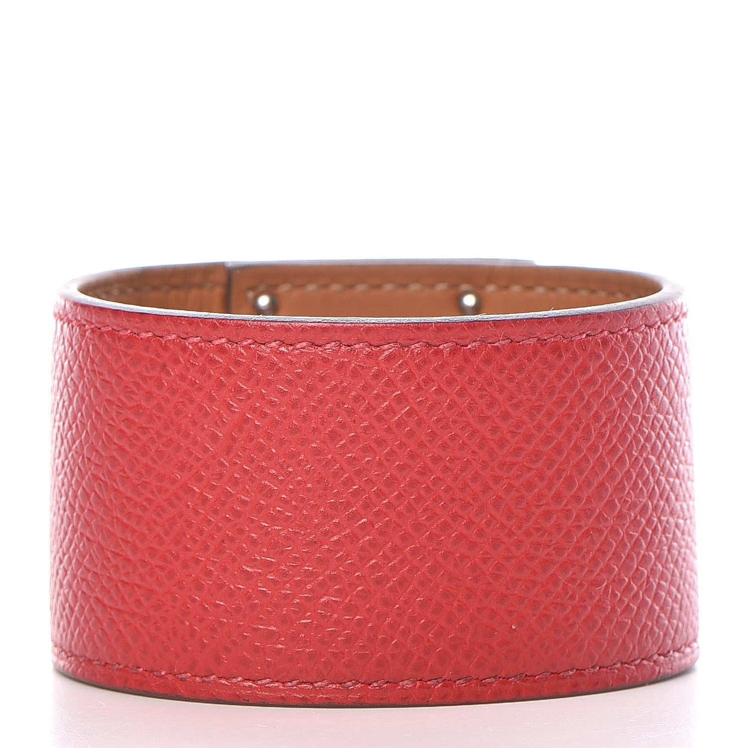 Hermes Epsom Kelly Dog Bracelet Rouge Casaque 3 of 5