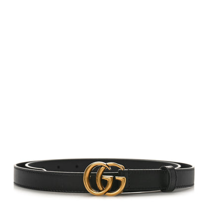 Gucci Calfskin Double G 20mm Belt 90 36 Black 1 of 4