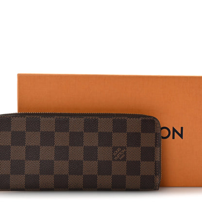 Louis Vuitton Damier Ebene Clemence Wallet Rose Ballerine 7 of 7