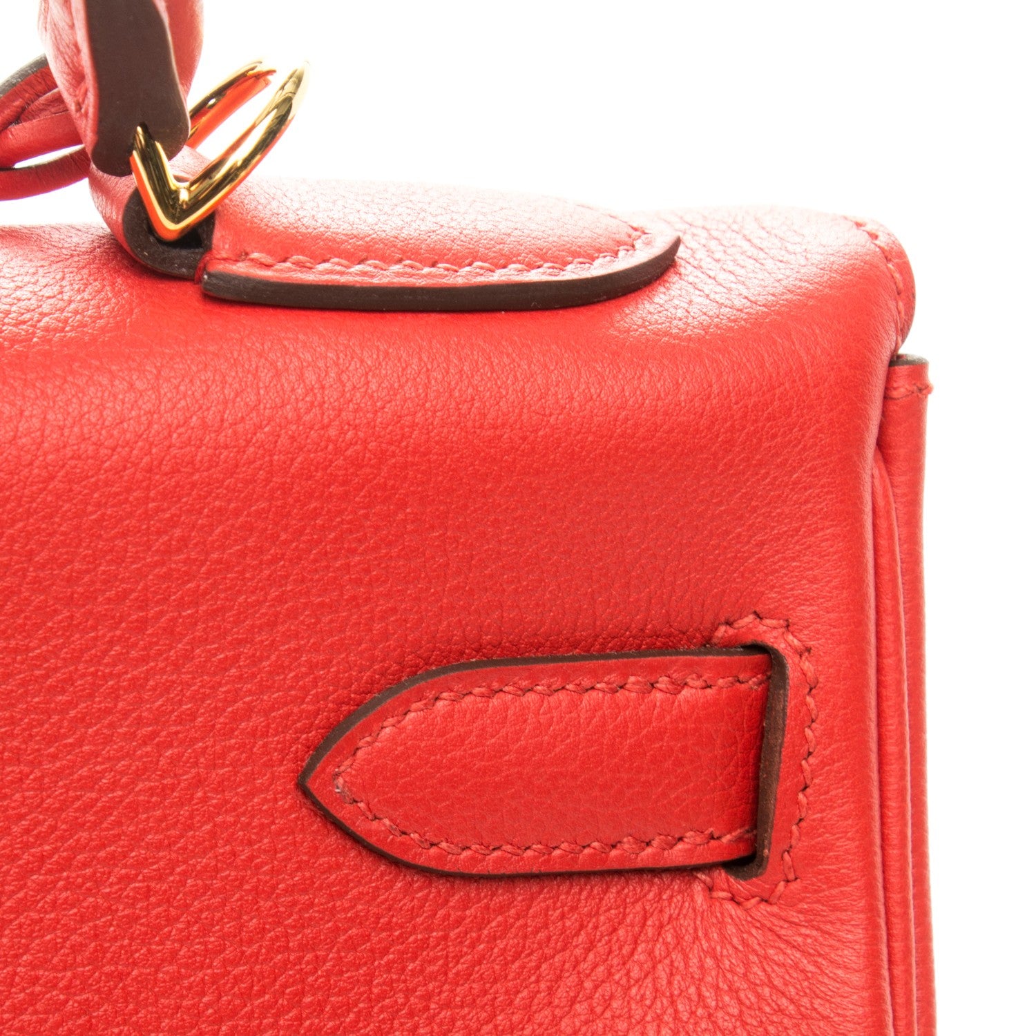 Hermes Evercolor Kelly Retourne 32 Tomate 9 of 25