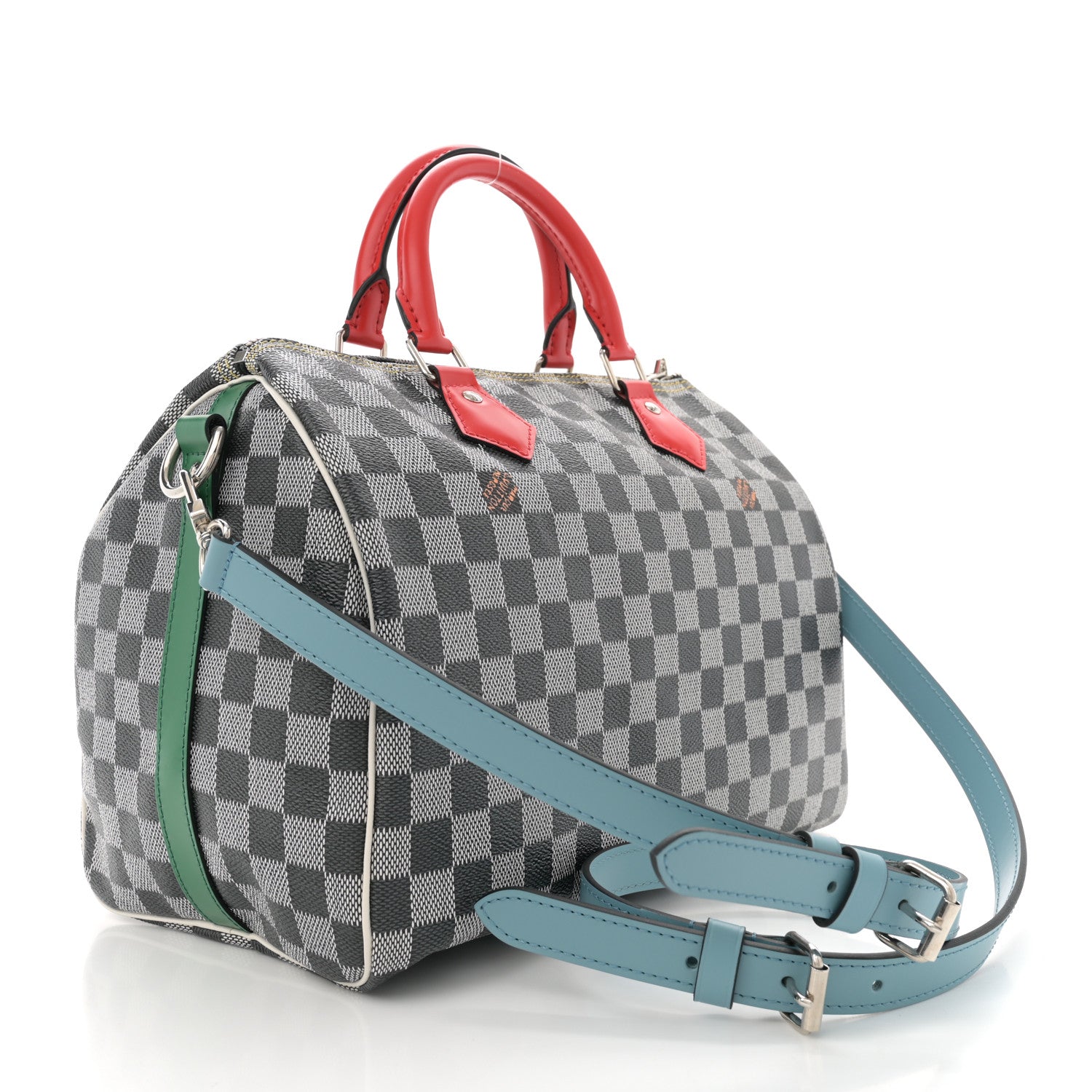 Louis Vuitton Damier Speedy Bandouliere 30 Black White 3 of 10