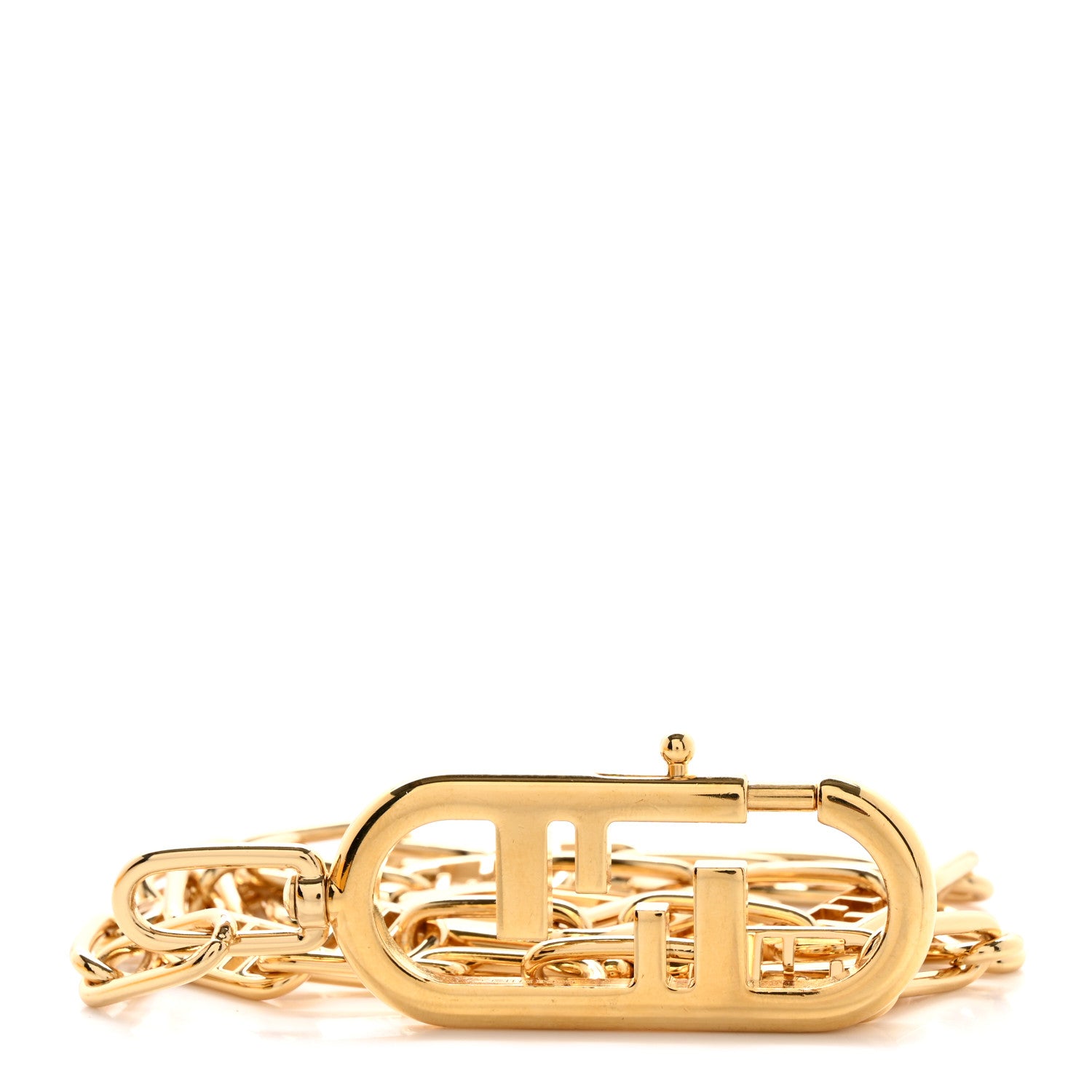 Fendi Metal O'Lock Strap You Gold 1 of 5