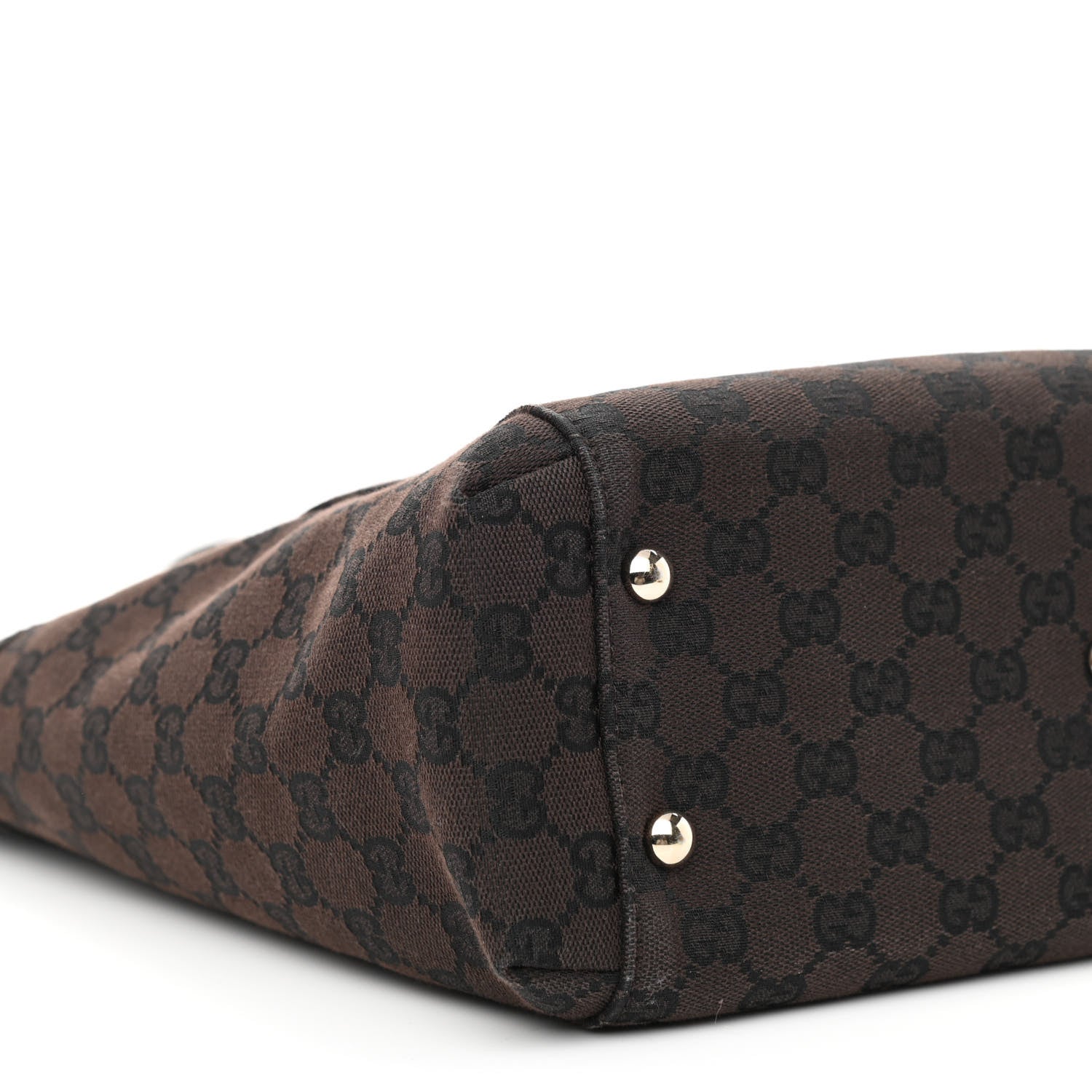 Gucci Monogram Crest Tote Brown 9 of 11