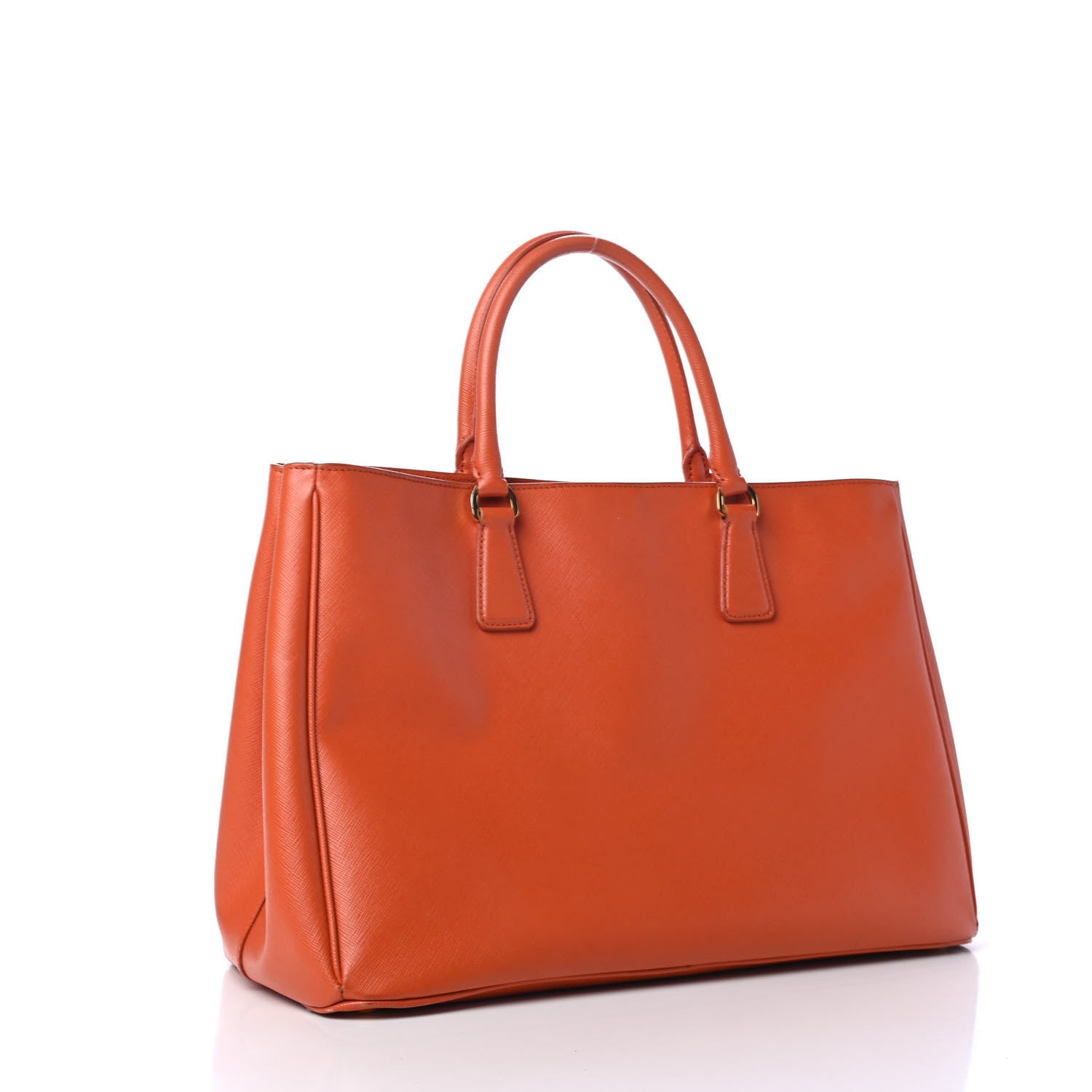Prada Saffiano Lux Large Tote Papaya 2 of 4