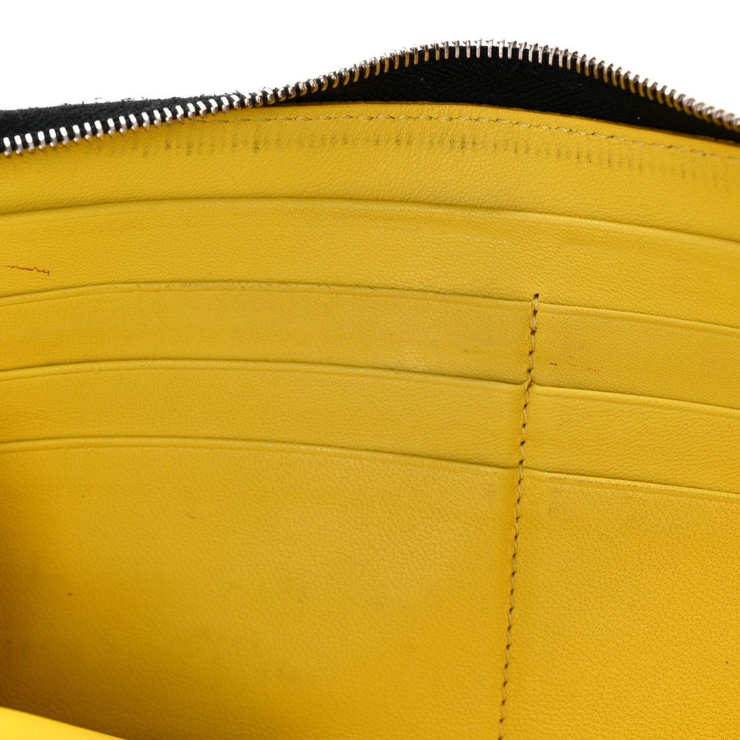Calfskin Zip Around Multifunction Wallet Citron