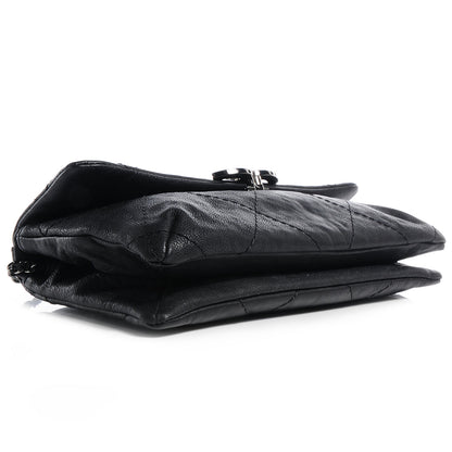 Chanel Washed Calfskin Hamptons Mini Flap Bag Black 4 of 8