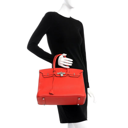 Hermes Togo Birkin 35 Rouge Tomate 2 of 36