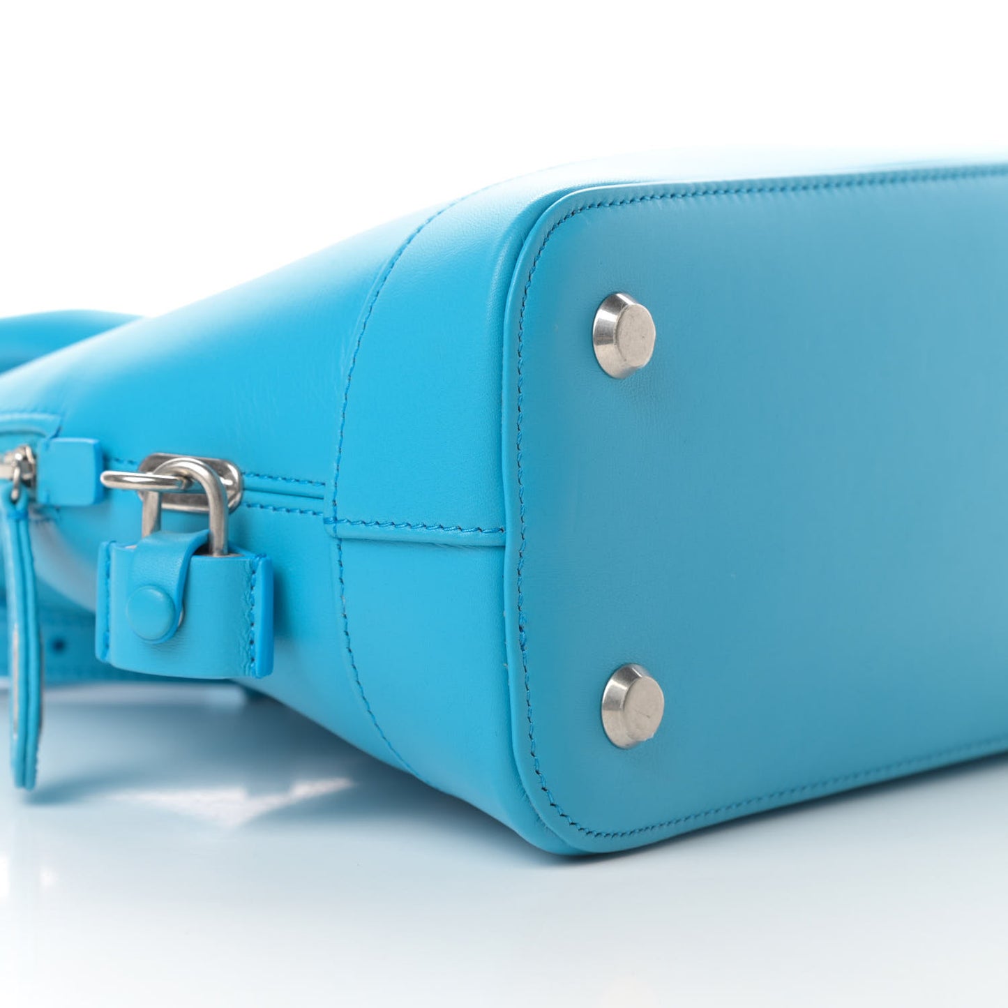 Soft Calfskin Puppy And Kitten S Ville Top Handle Bag Bleu Turquoise