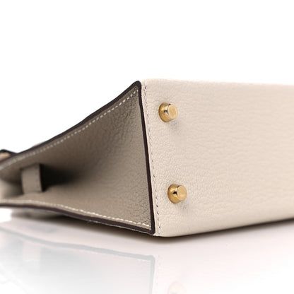 Hermes Chevre Mysore Horseshoe Mini Kelly Sellier 20 Craie Gris Asphalte 7 of 8
