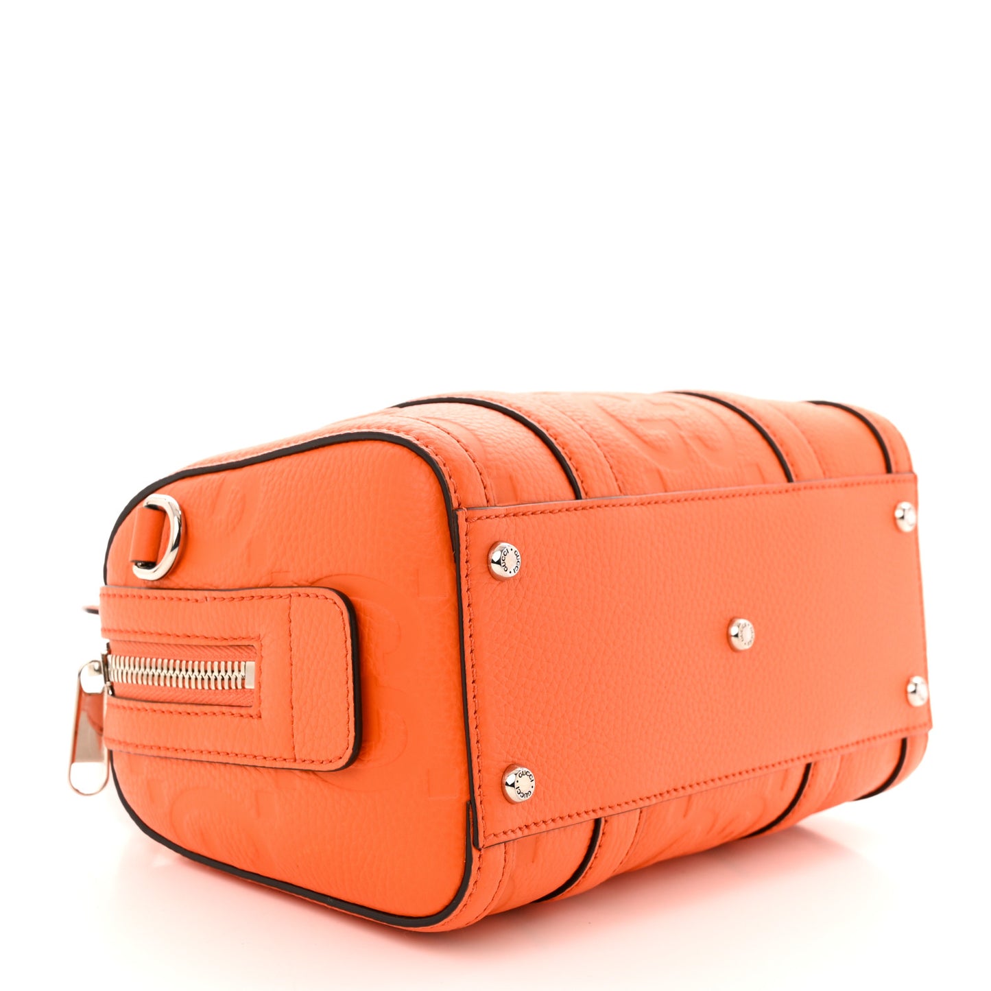 Piuma Calfskin Jumbo GG Embossed Mini Duffle Bag Good Orange