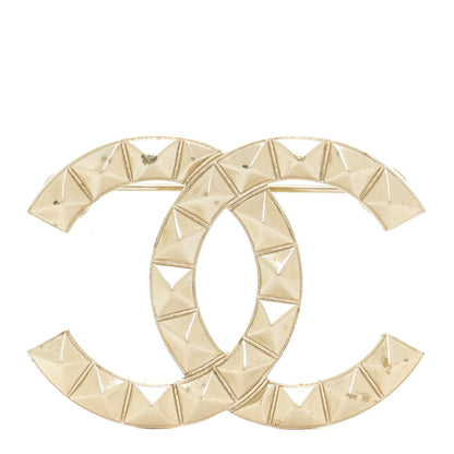 Chanel Studded CC Pin Brooch Gold 1 of 5
